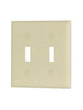Eaton Wiring Devices 2139V 2-Gang Ivory Thermoset Standard Size Toggle Switch Wallplate