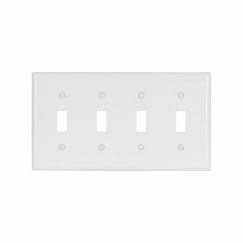 Eaton Cooper Wiring Toggle Wallplate, White (White)