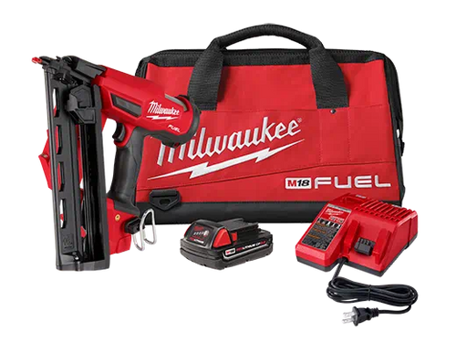 Milwaukee® M18 FUEL 16 Gauge Angled Finish Nailer Kit (16 Gauge)