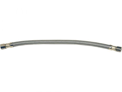 Danco 1/4 in. Comp. x 1/4 in. Comp. x 12 in. LGTH Stainless Steel Ice Maker Supply Line Hose (1/4 x 1/4 x 12)