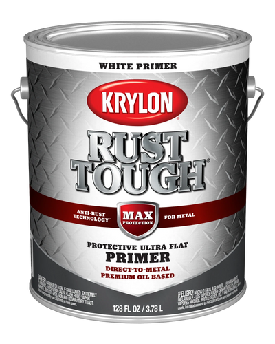 Krylon® Rust Tough® with Anti-Rust Technology™ Brush-On Primer (1 Gallon, White, Sheen: Ultra Flat)