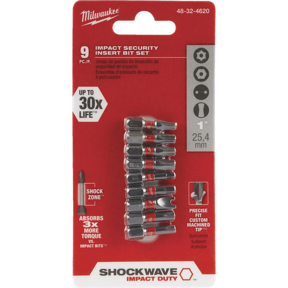 Milwaukee Shockwave Security Insert Impact Screwdriver Bit Set (9-Piece)