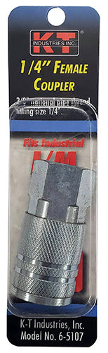 K-T Industries Industrial 3/8'' Female Npt1/4'' Coupler (3/8'' x 1/4