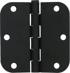 Delaney Hardware 3-1/2 x 3-1/2 Bulk Steel Residential Hinges Interior, 5/8 Radius (Pair)