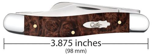 Case Smooth Brown Maple Burl Wood Stockman (Brown Maple Burl Wood)