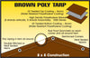 Dize Weathermaster® Brown Poly Tarp (12 x 20 Ft)