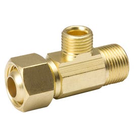 Brass Supply Stop Extender Tee, 3/8-In. Female Compression x 3/8-In. Male Compression x 3/8-In. Female Compression