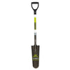 Seymour-Structron Drain Spade Shovel, 14 Gauge, 16 / Forward Turned Step, 29 Premium Fiberglass Handle, Poly D Grip