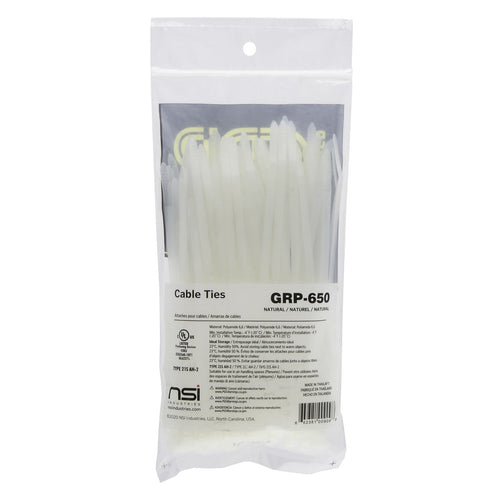 NSI Industries Natural General Purpose 50lb Cable Ties