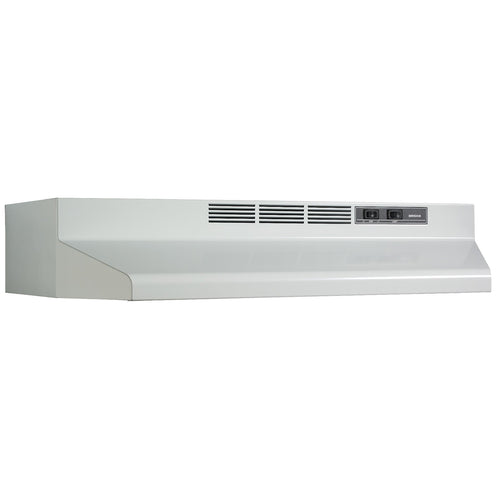 Broan® 42-Inch Convertible Under-Cabinet Range Hood, 230 Max Blower CFM, White