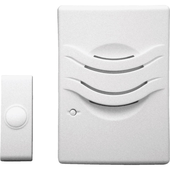 IQ America 2-Tone Plug-In Wireless White Door Chime