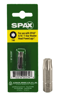 SPAX® Power Lags T40 T-Star Plus Insert Bit 1