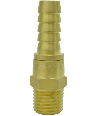 K-T Industries Full Port Brass Swivel End 1/4M X 3/8